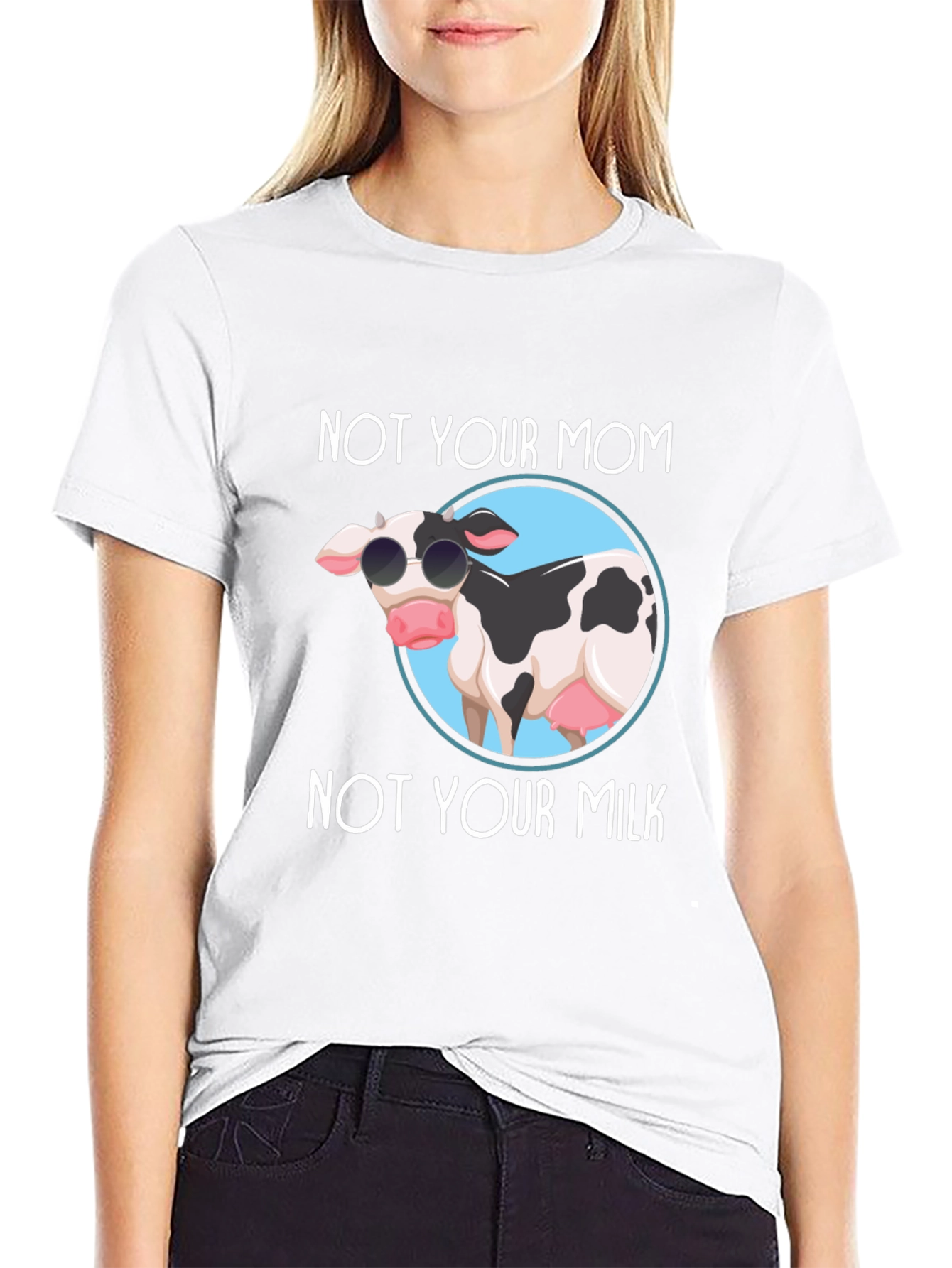 Not Your Mom Not Your Milk Black T-Shirt