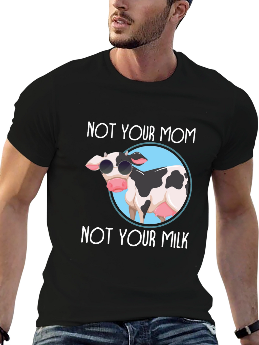 Not Your Mom Not Your Milk Black T-Shirt