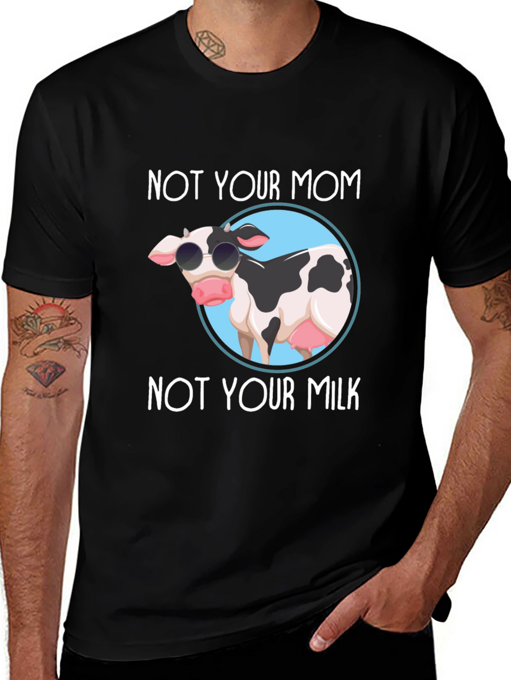 Not Your Mom Not Your Milk Black T-Shirt