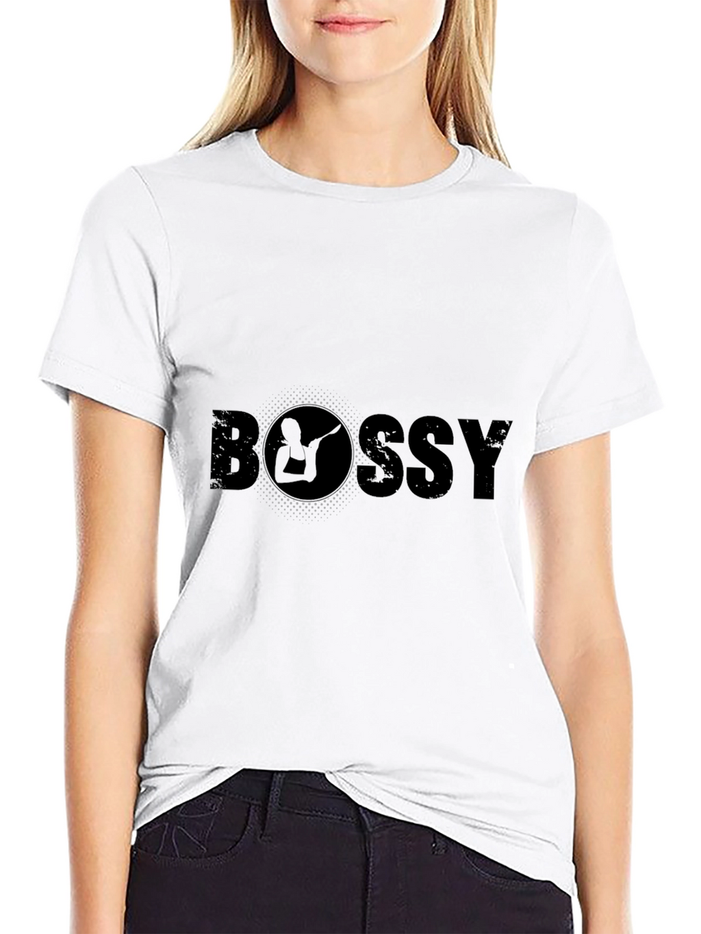 Bossy Graphic Tee - Cool Design Black T-Shirt