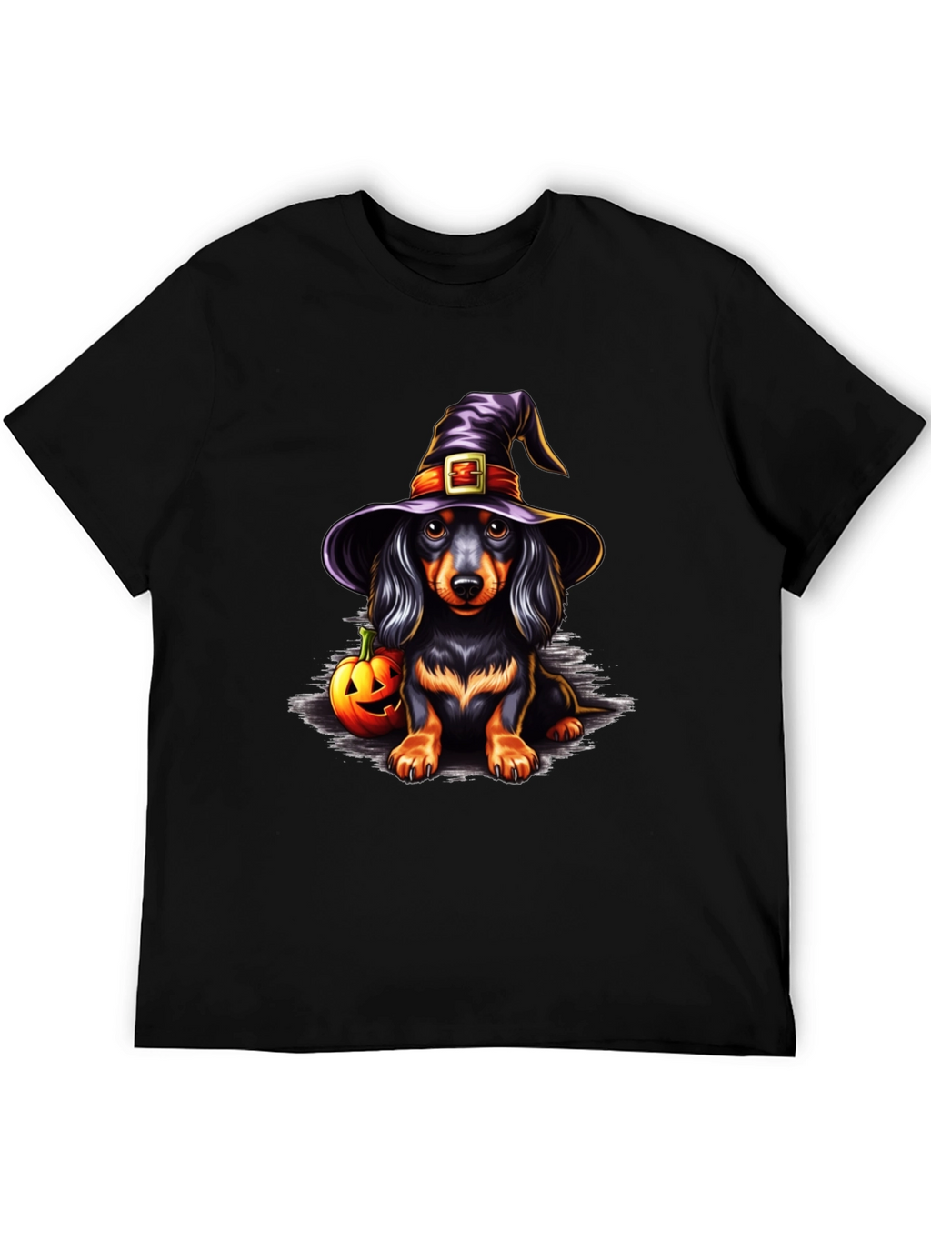 Halloween Dachshund Witch T-Shirt