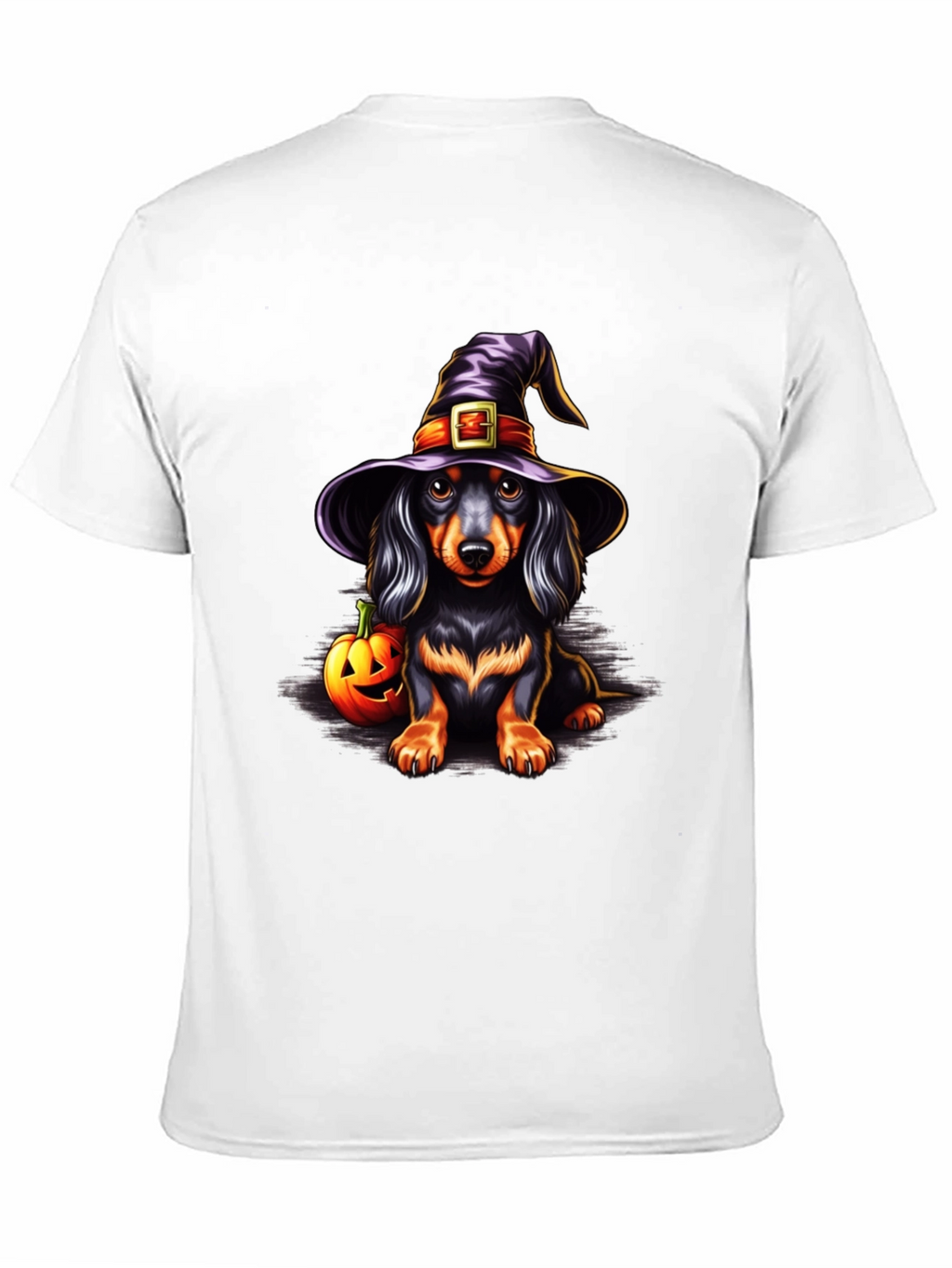 Halloween Dachshund Witch T-Shirt