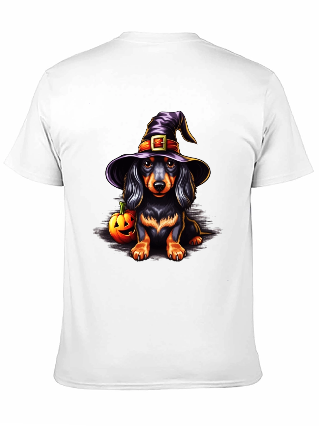 Halloween Dachshund Witch T-Shirt