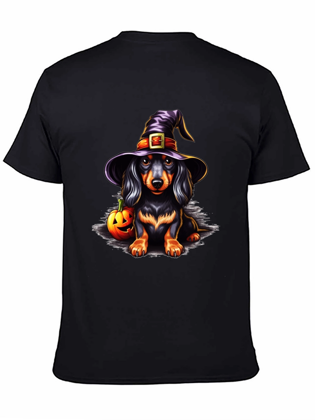 Halloween Dachshund Witch T-Shirt