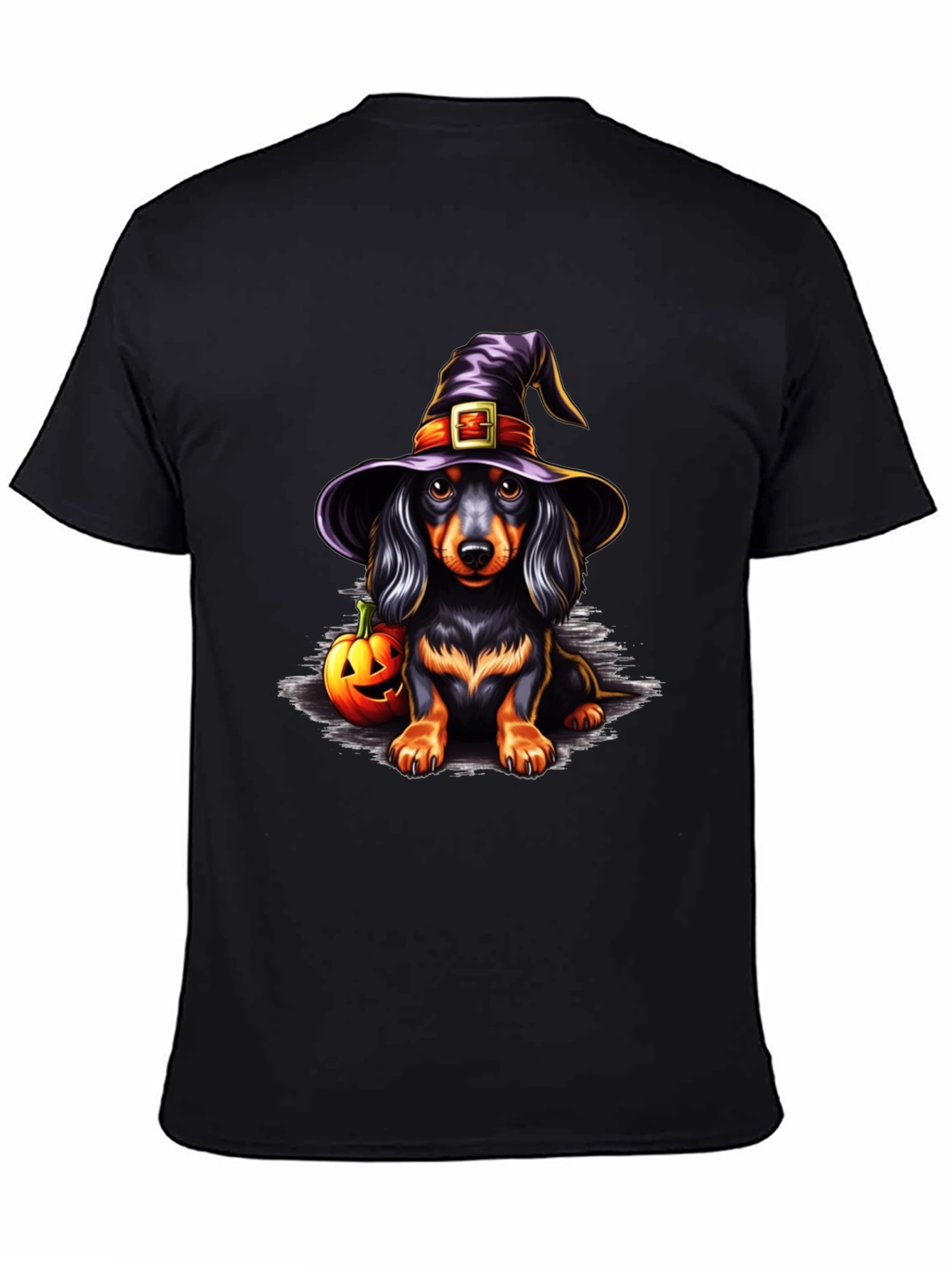 Halloween Dachshund Witch T-Shirt