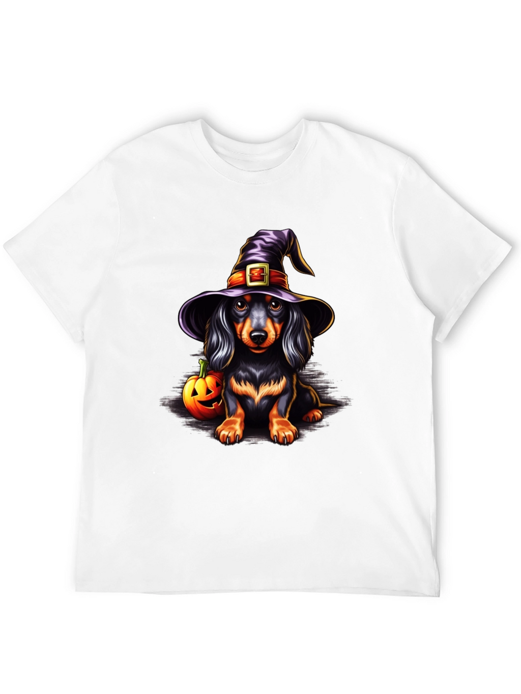 Halloween Dachshund Witch T-Shirt