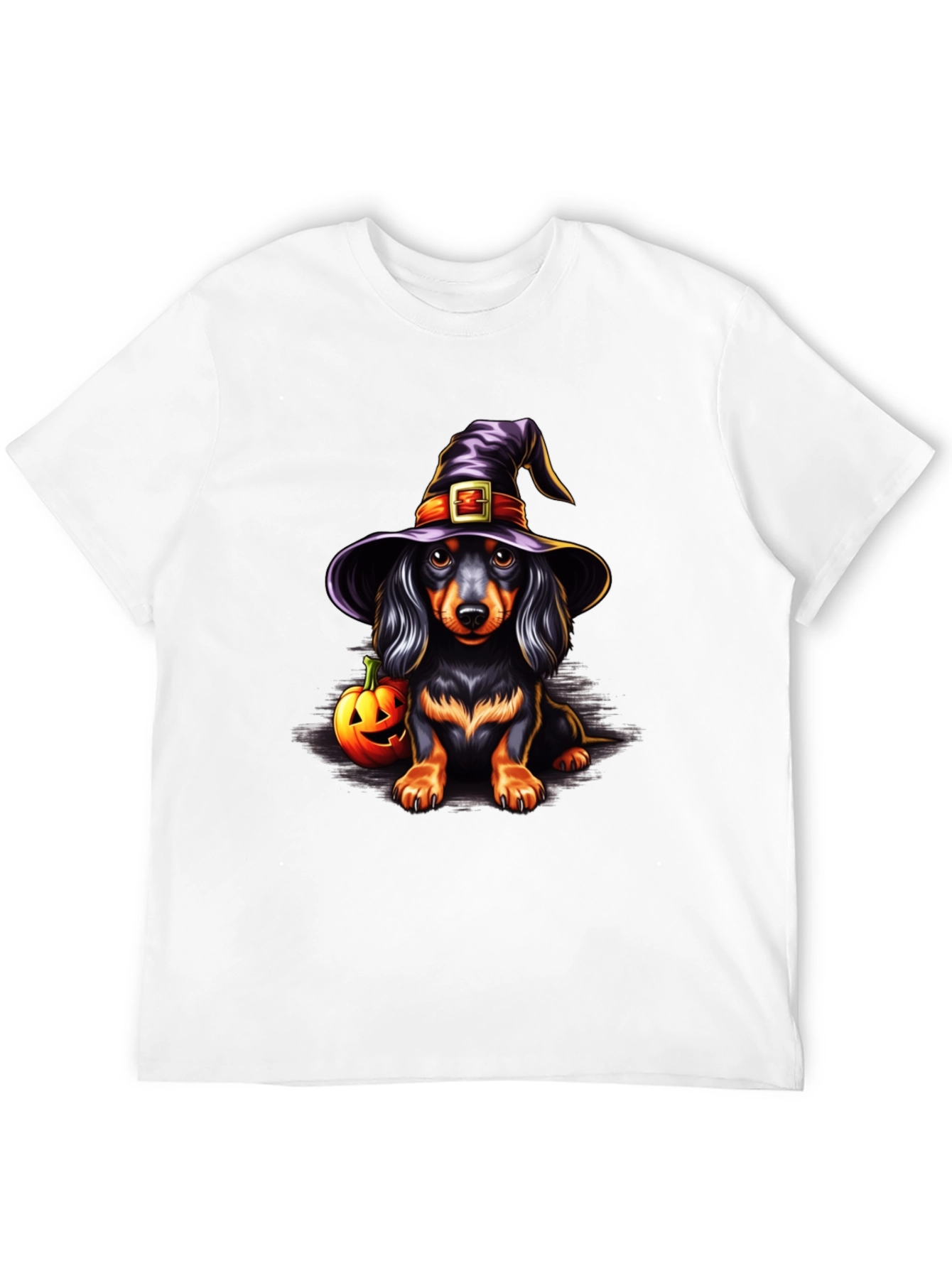 Halloween Dachshund Witch T-Shirt