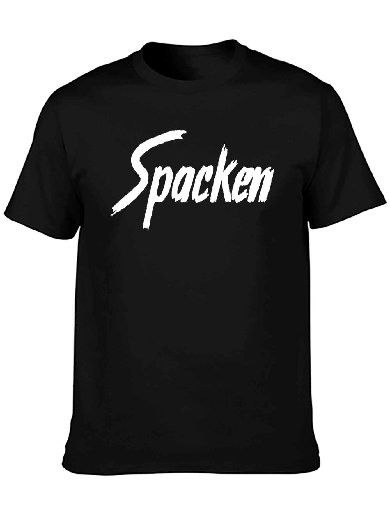 Mens Black T-Shirt - Spacken Graphic Tee