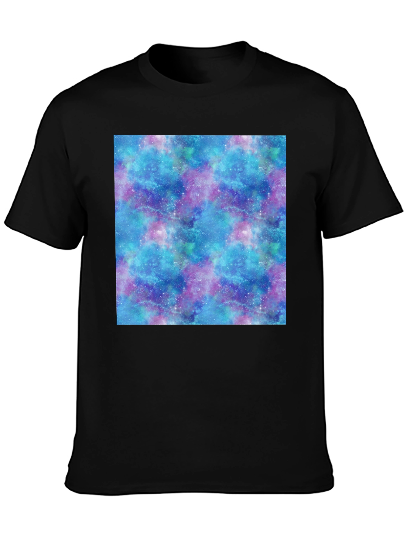 Galaxy Print Black T-Shirt