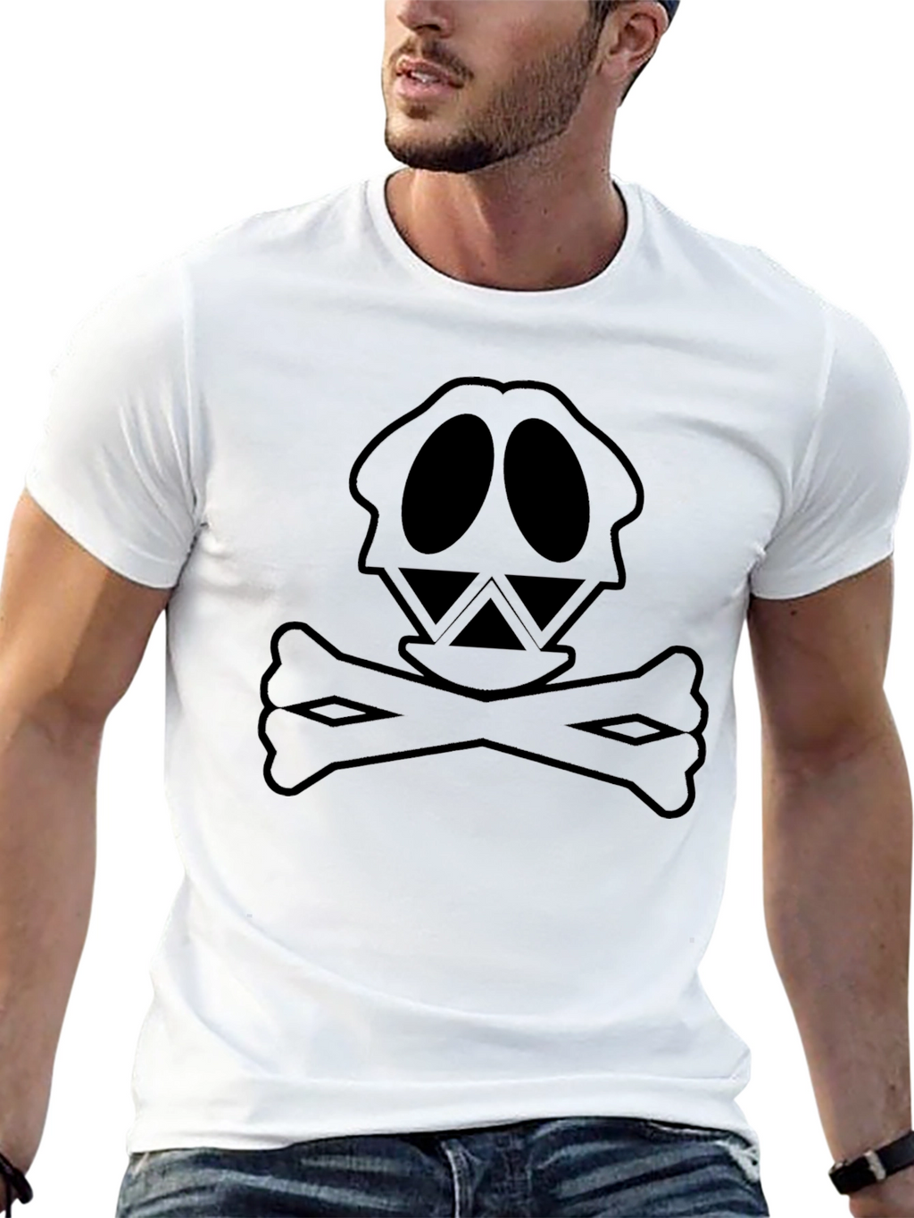 Skull & Crossbones Graphic Tee - Black