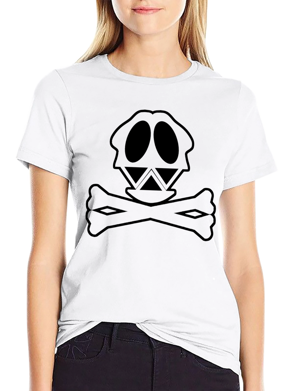 Skull & Crossbones Graphic Tee - Black