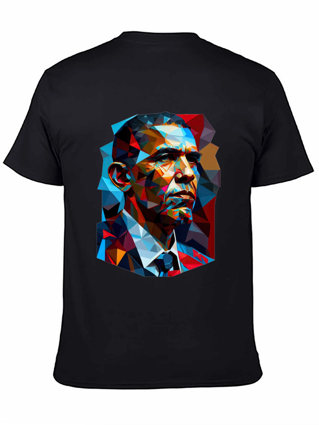 Obama Geometric Portrait Graphic T-Shirt