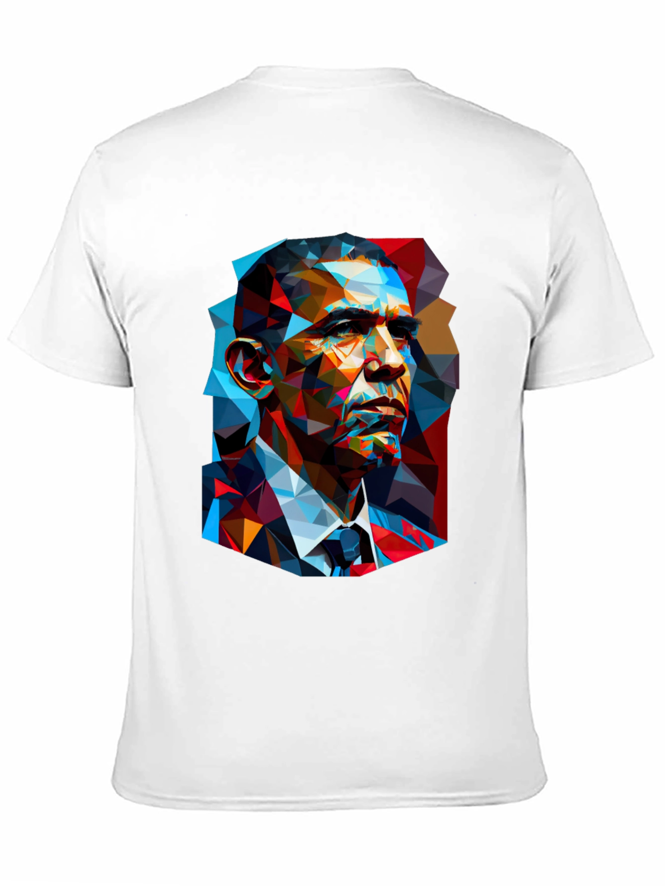 Obama Geometric Portrait Graphic T-Shirt