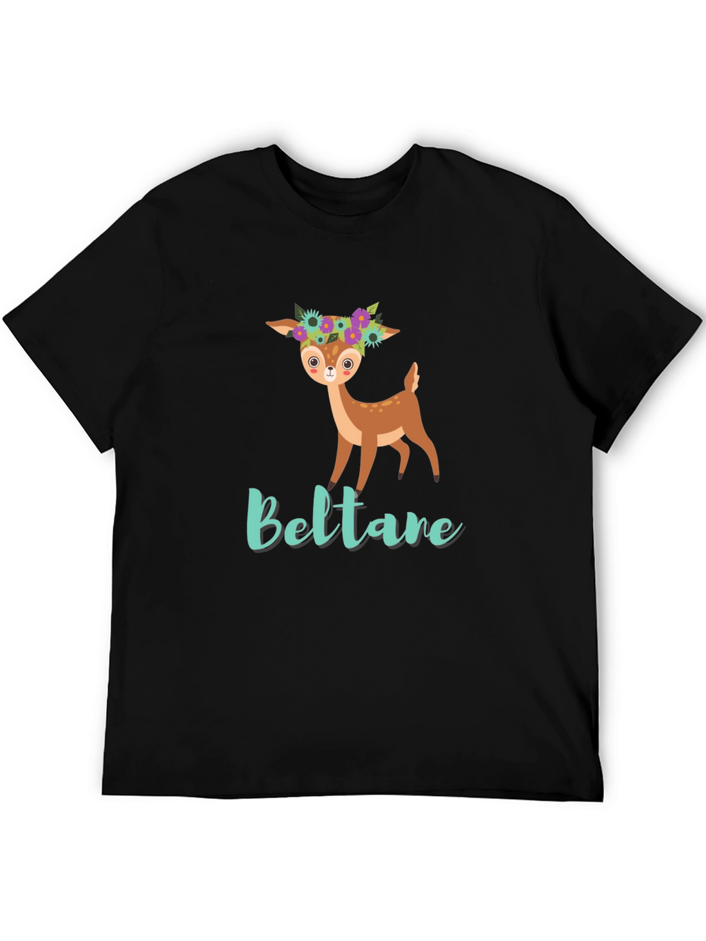 Cute Deer Floral T-Shirt - Beltane Design