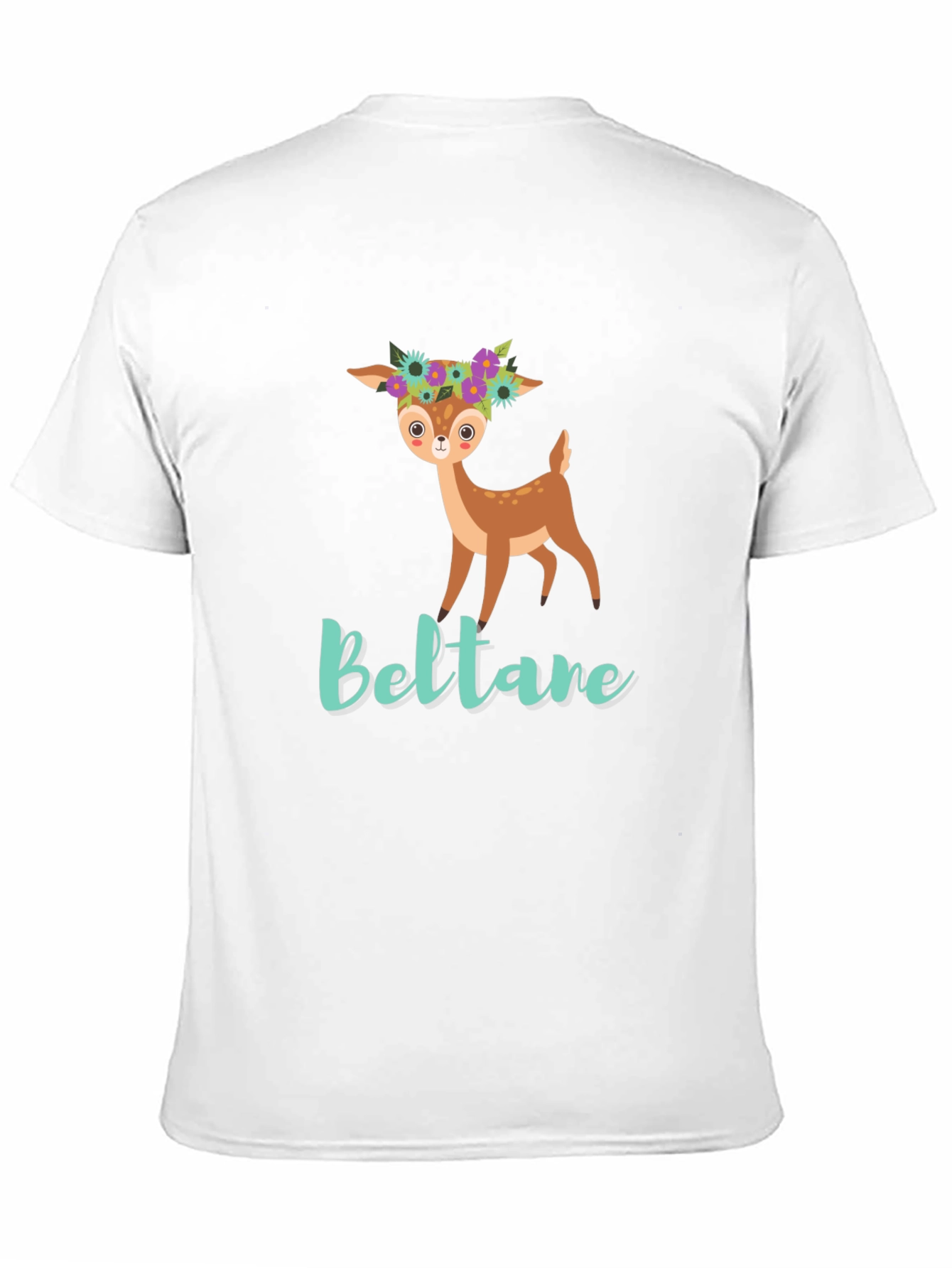 Cute Deer Floral T-Shirt - Beltane Design