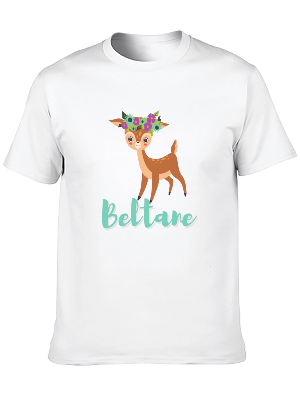 Cute Deer Floral T-Shirt - Beltane Design