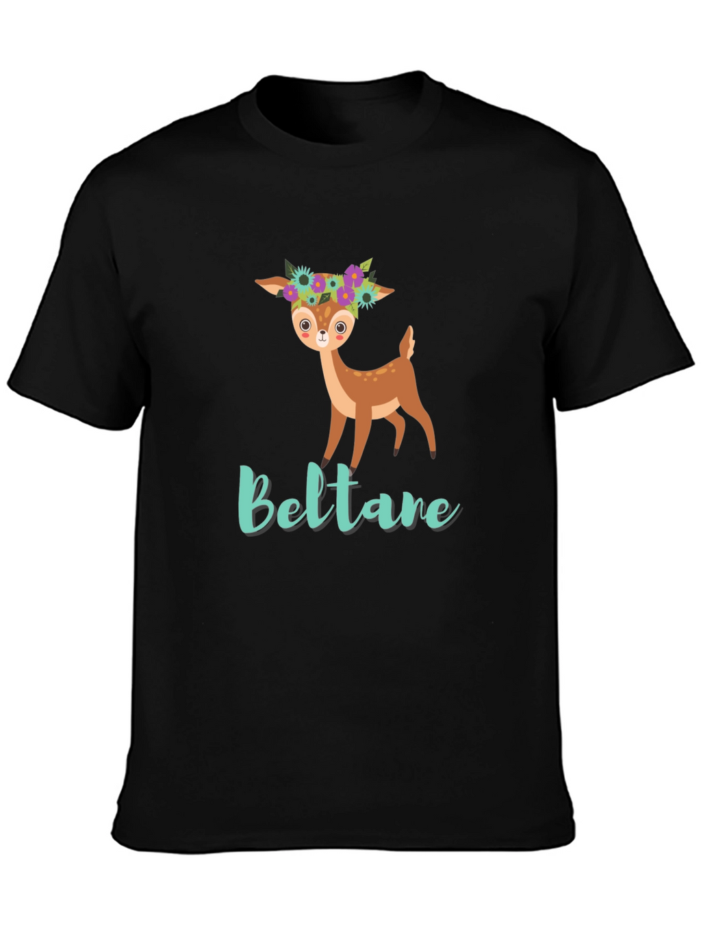 Cute Deer Floral T-Shirt - Beltane Design