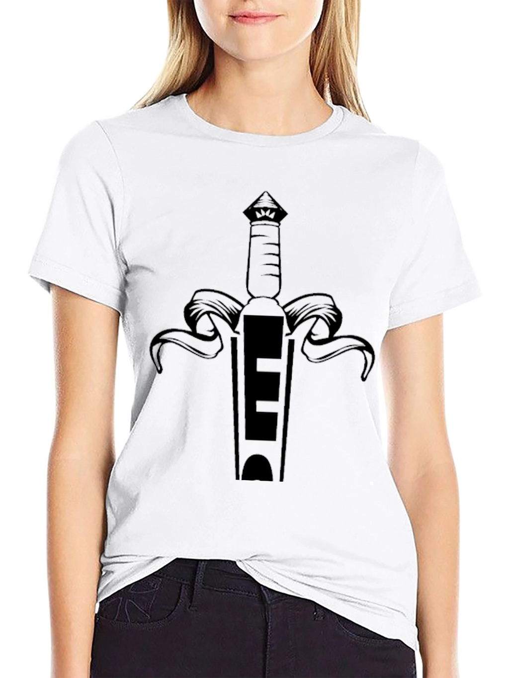 Black Sword Graphic T-Shirt - Edgy Design