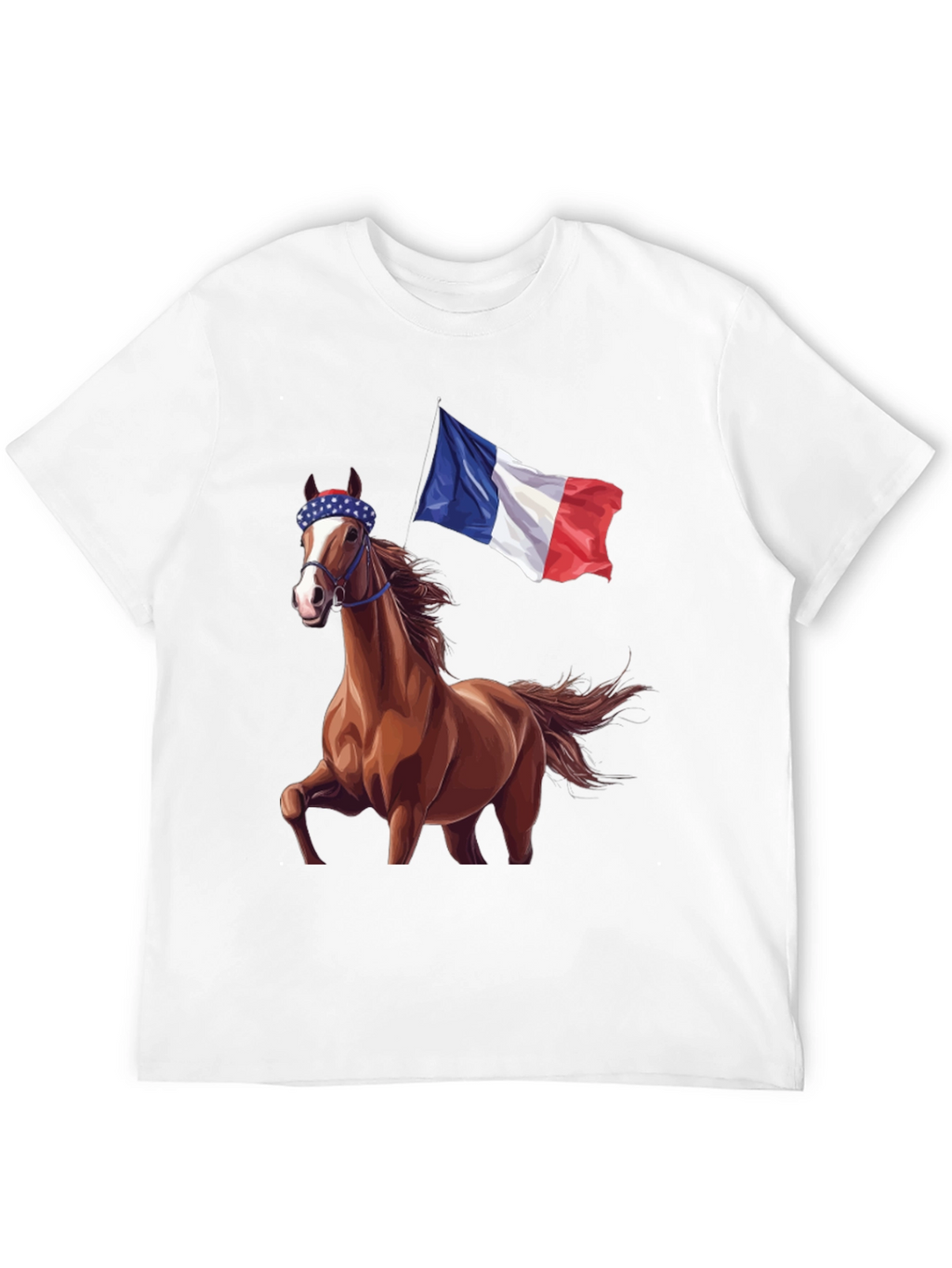 Horse With French Flag T-Shirt