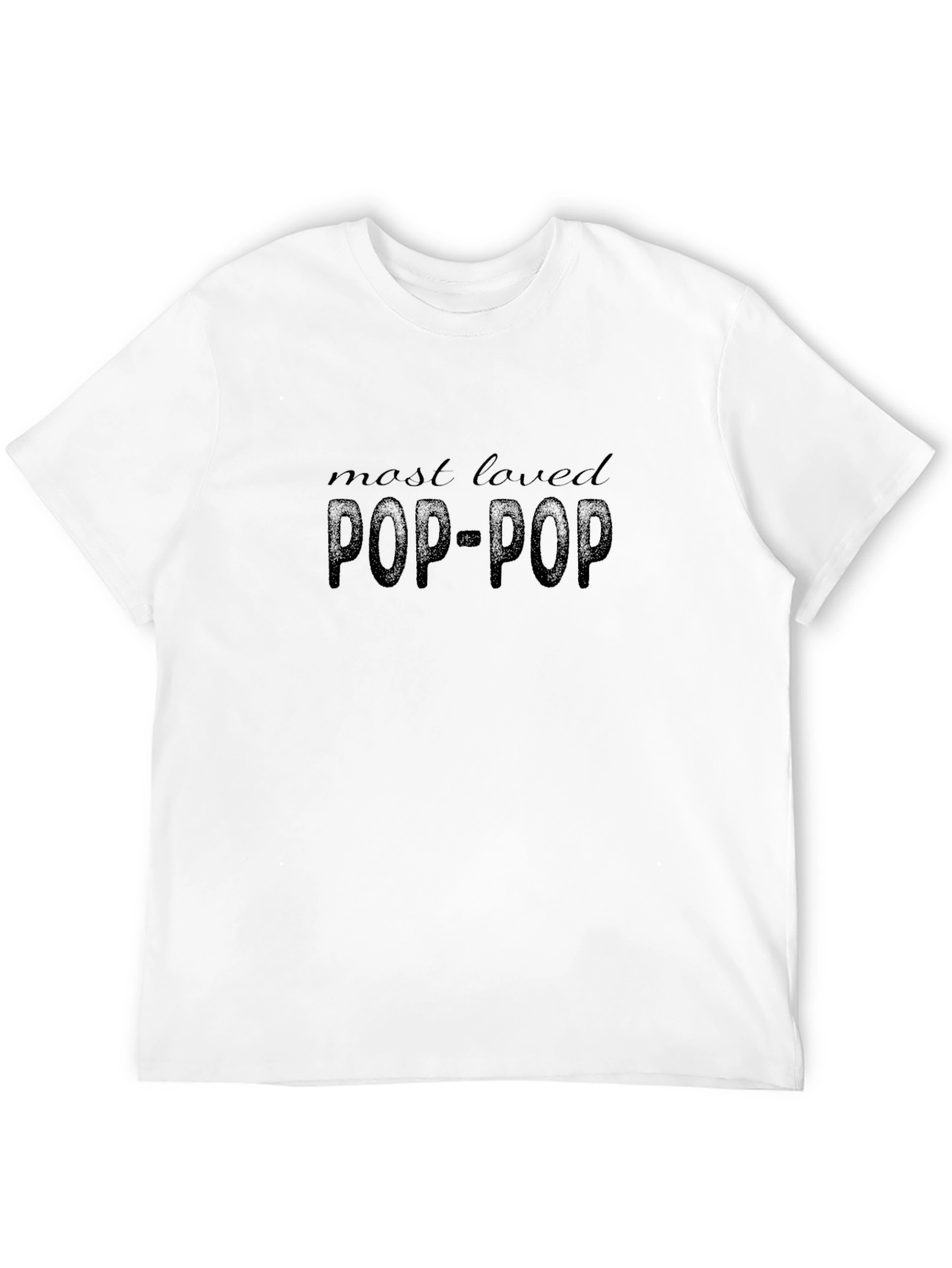 Most Loved Pop-Pop Black Graphic Tee