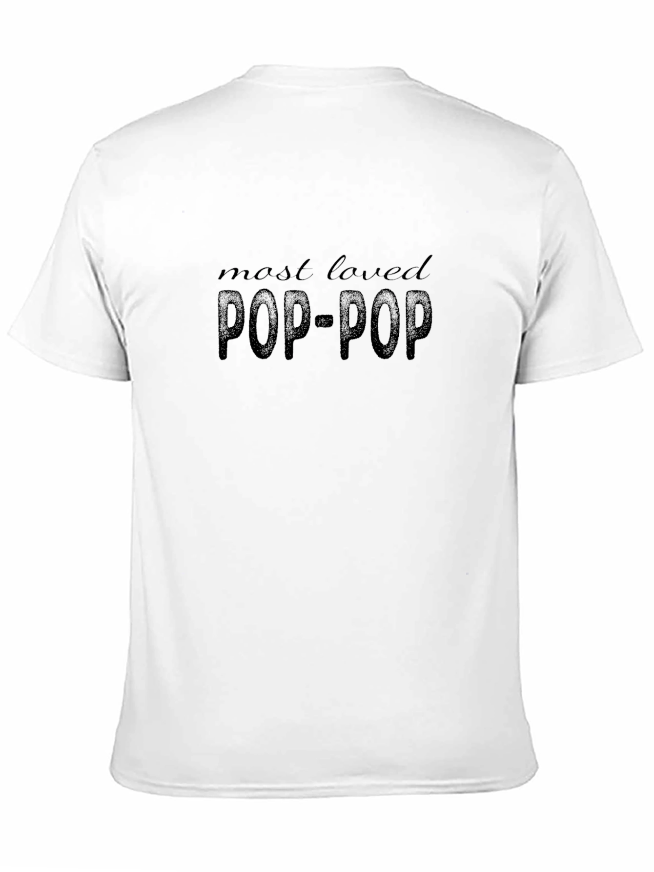 Most Loved Pop-Pop Black Graphic Tee