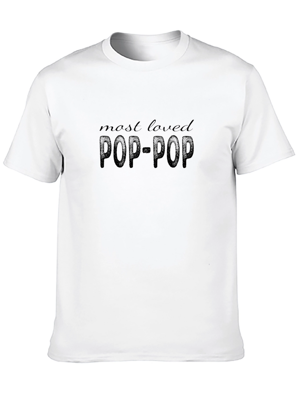 Most Loved Pop-Pop Black Graphic Tee