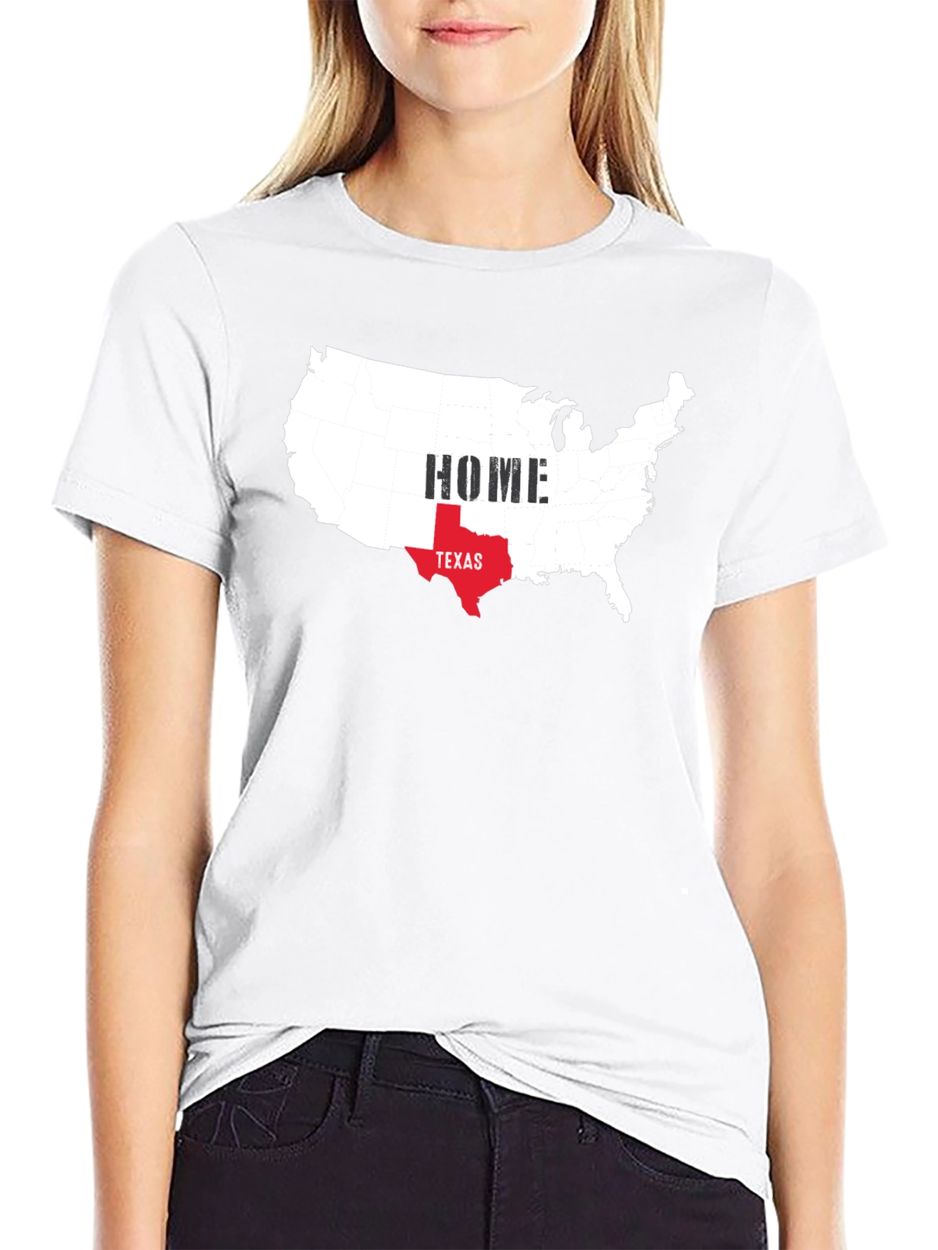 Texas Home USA Map Graphic Tee