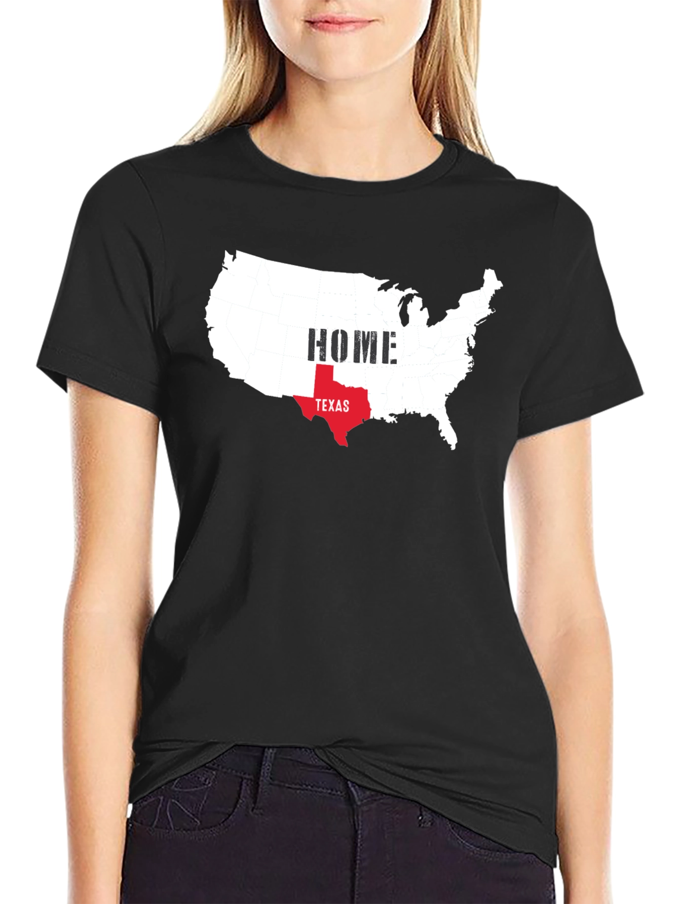 Texas Home USA Map Graphic Tee