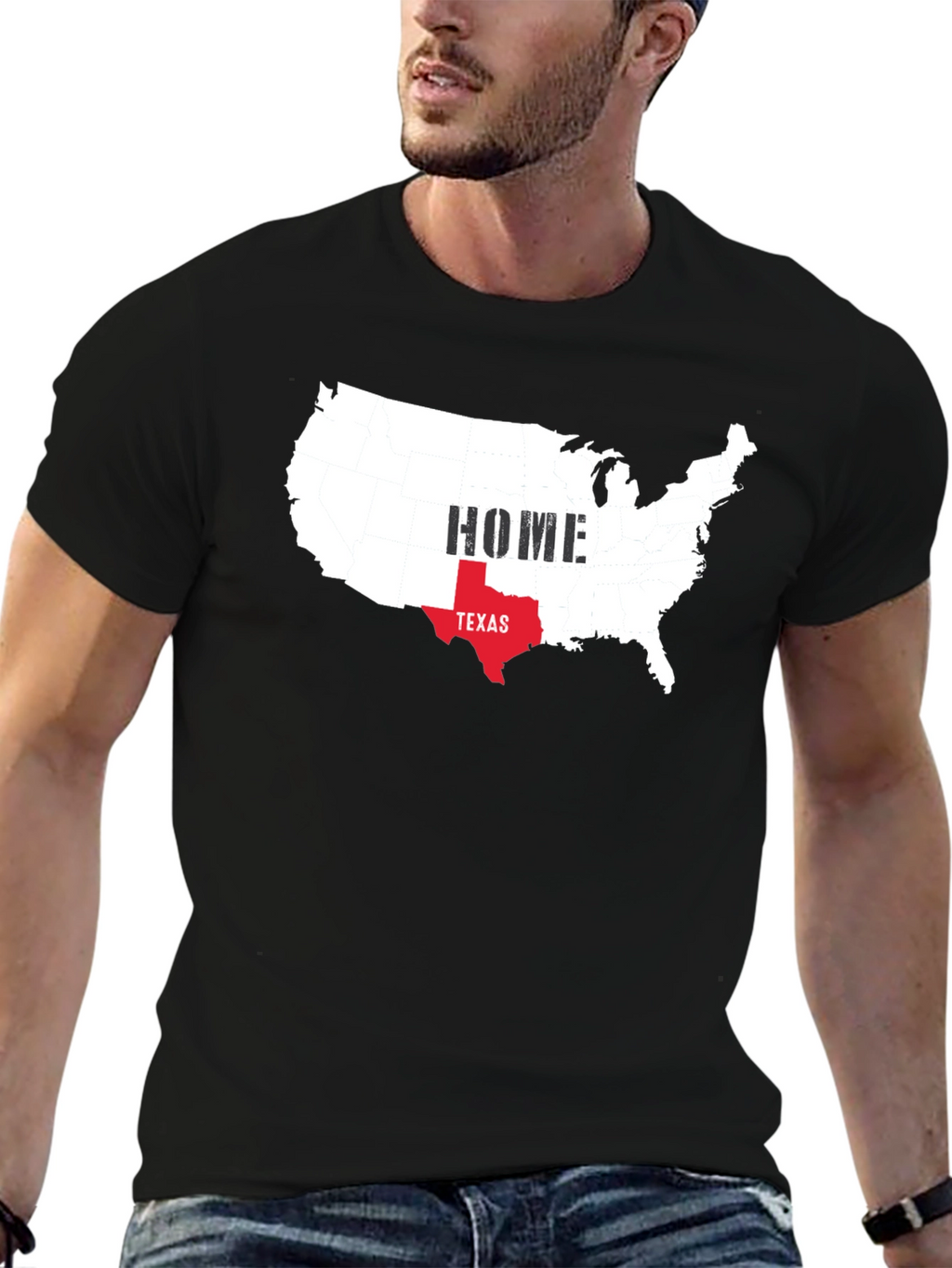 Texas Home USA Map Graphic Tee