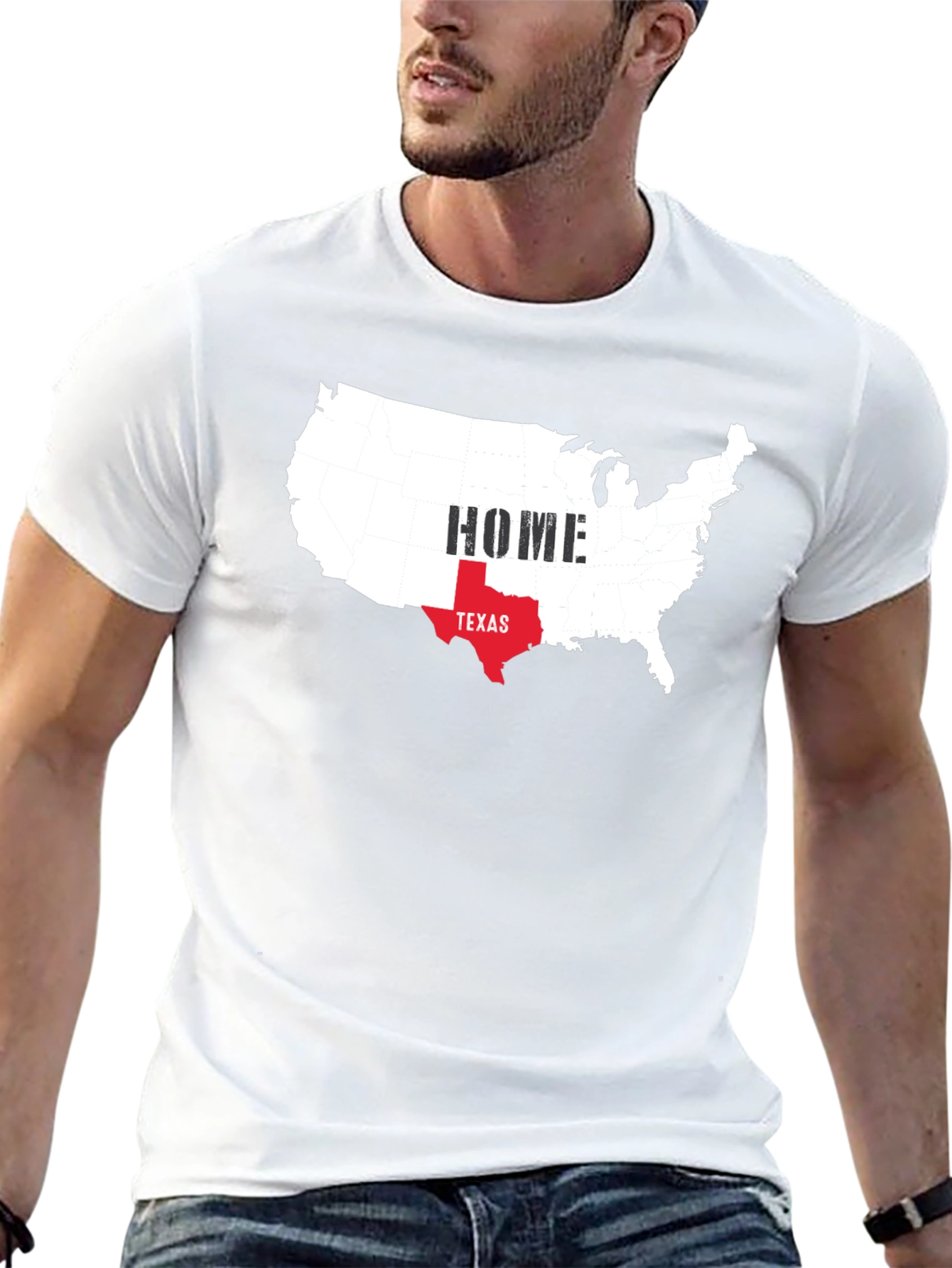 Texas Home USA Map Graphic Tee