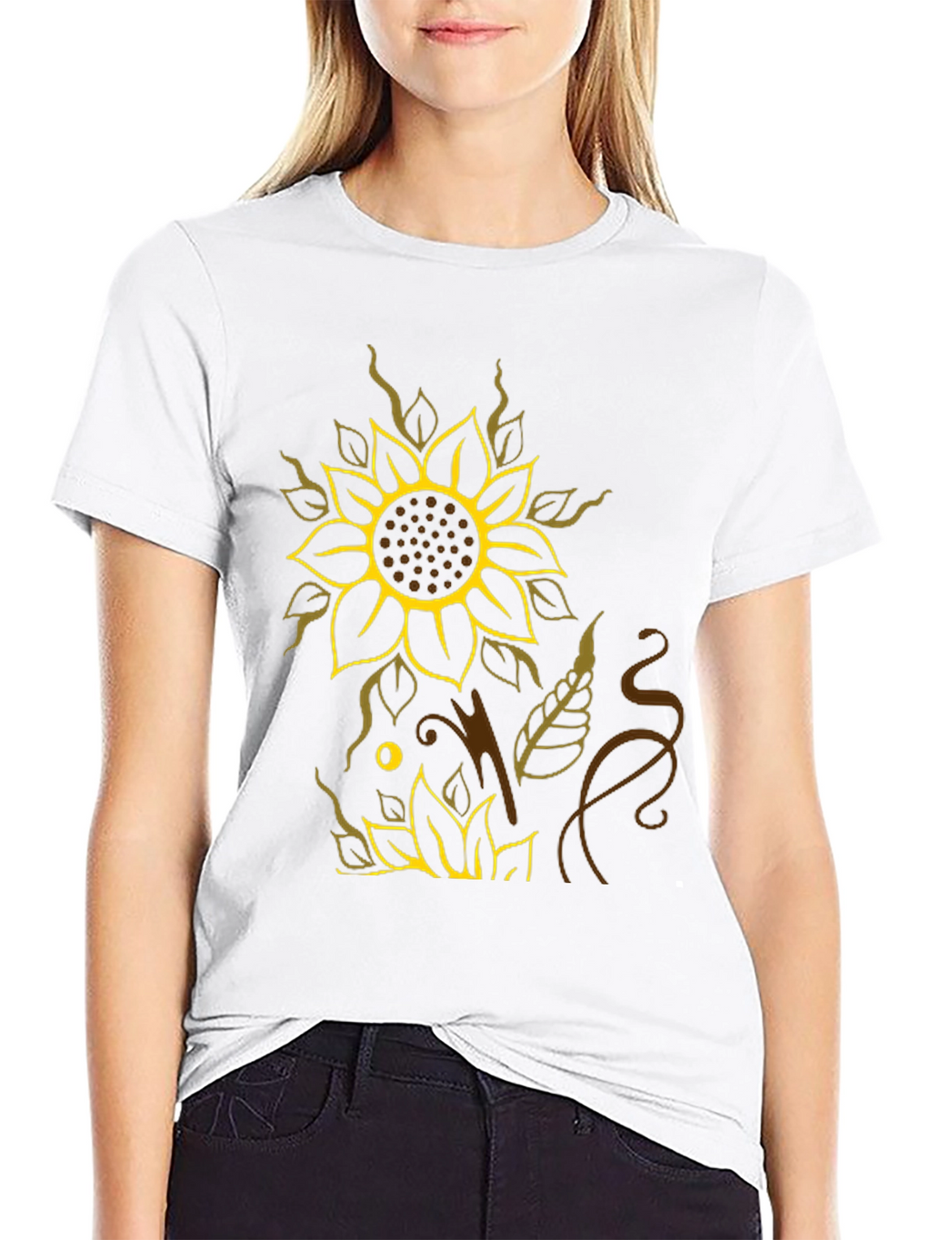 Sunflower Graphic Black T-Shirt - Stylish Casual Wear