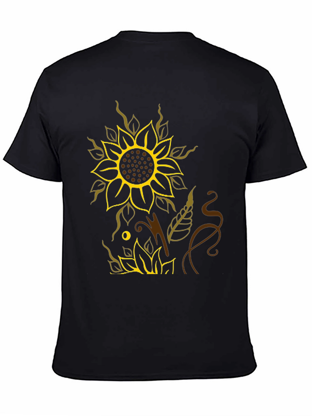 Sunflower Graphic Black T-Shirt - Stylish Casual Wear