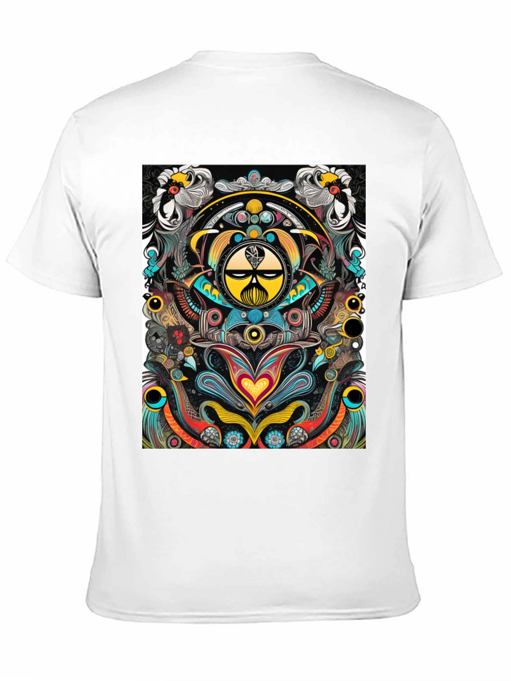 Psychedelic Graphic Tee - Black Cotton T-Shirt