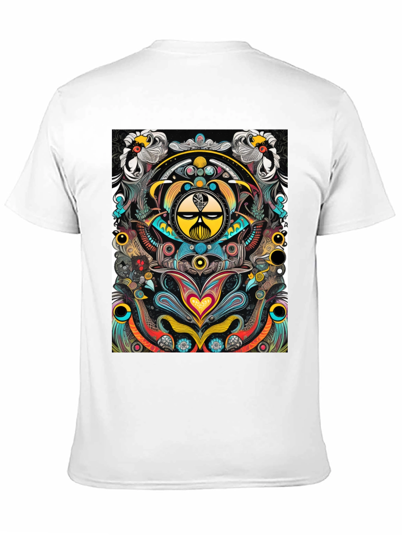 Psychedelic Graphic Tee - Black Cotton T-Shirt