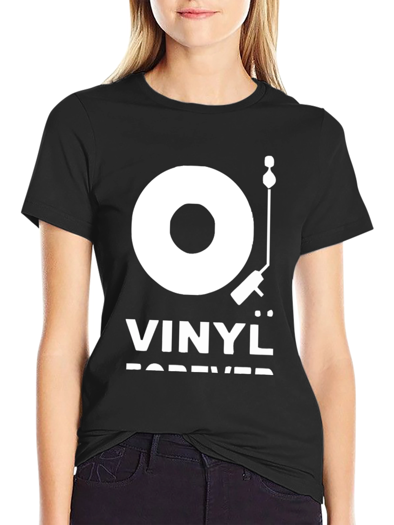 Vinyl Forever Graphic Tee - Black