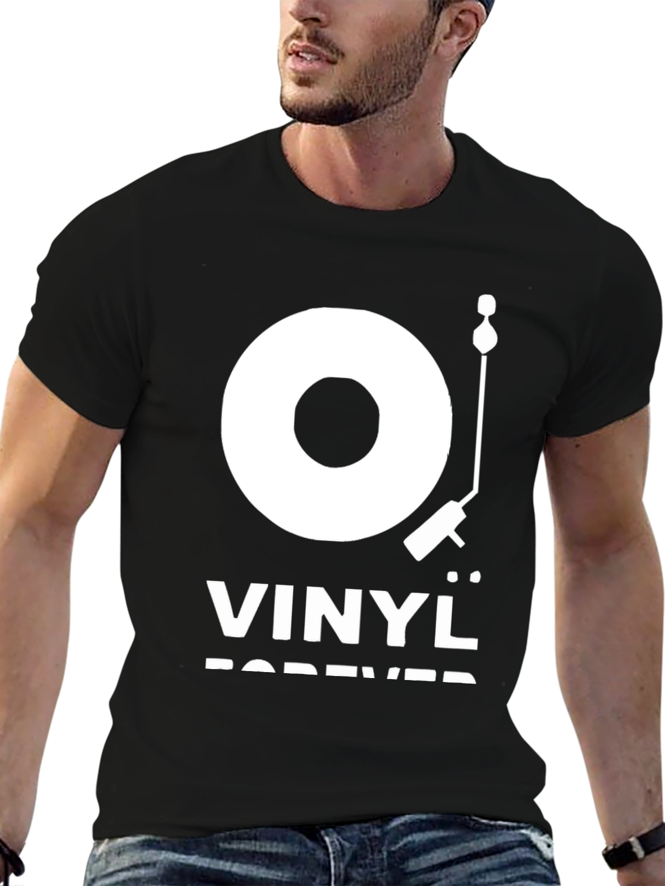 Vinyl Forever Graphic Tee - Black