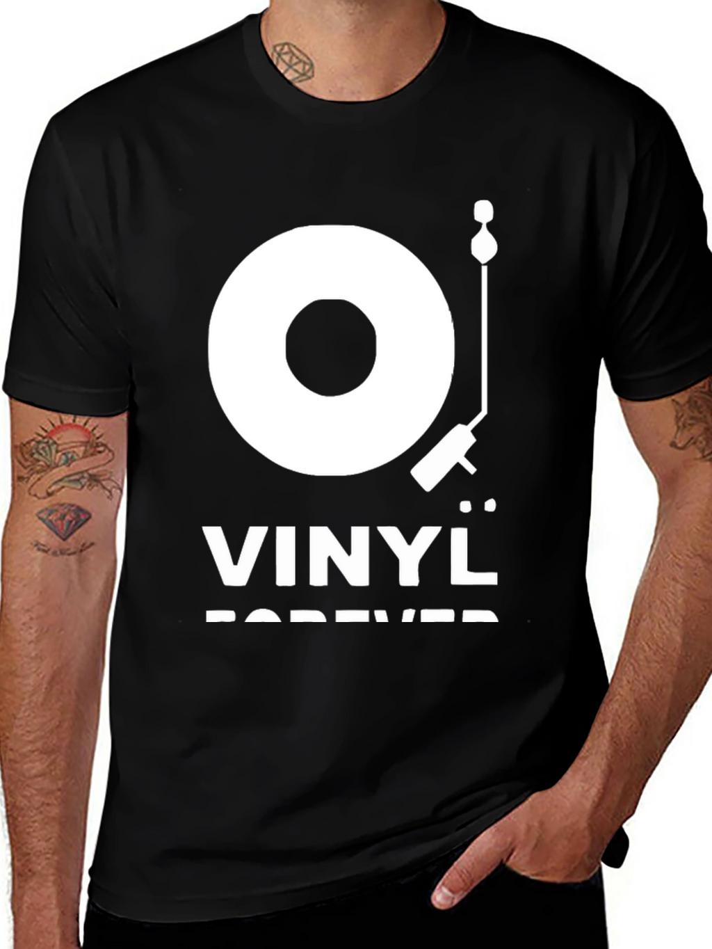 Vinyl Forever Graphic Tee - Black