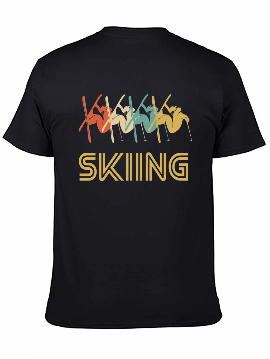 Retro Skiing Graphic T-Shirt