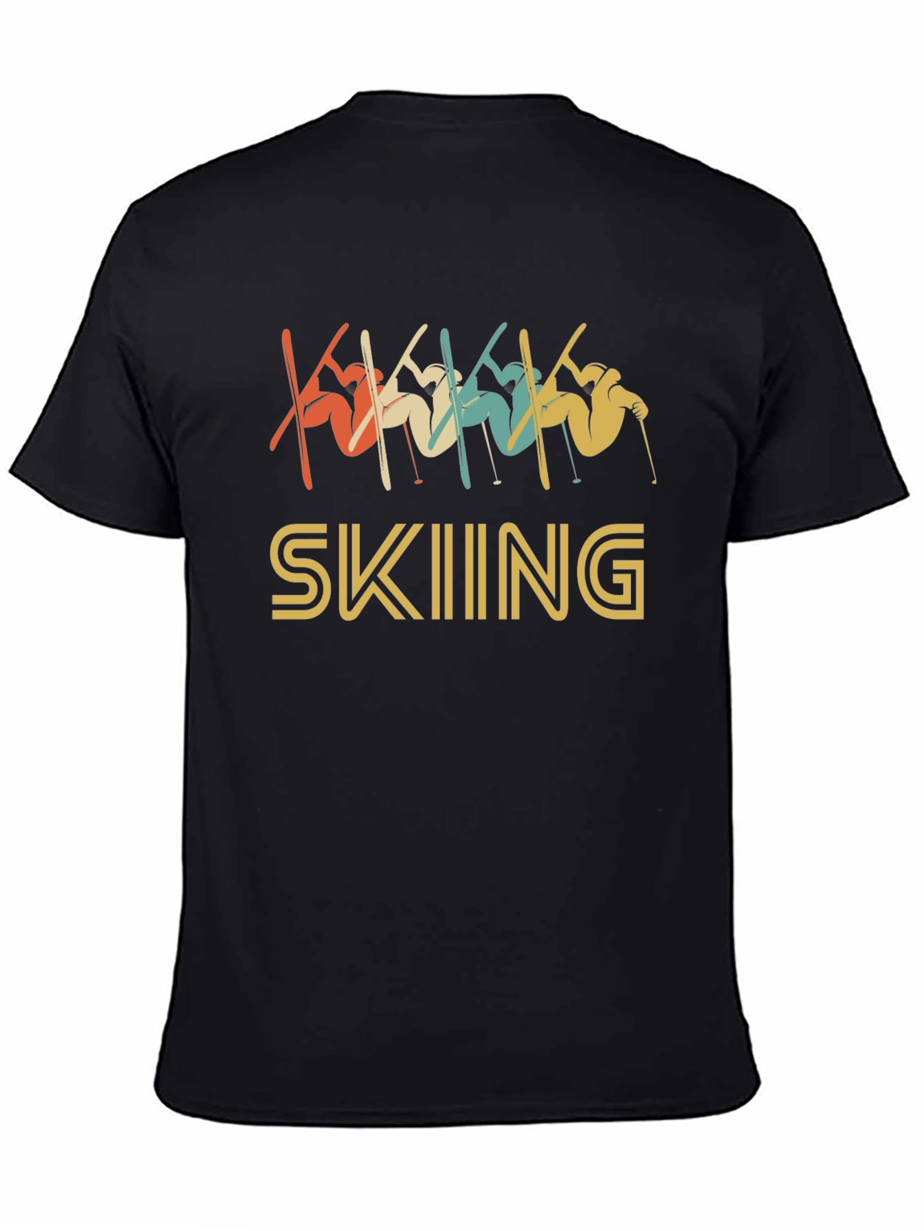 Retro Skiing Graphic T-Shirt