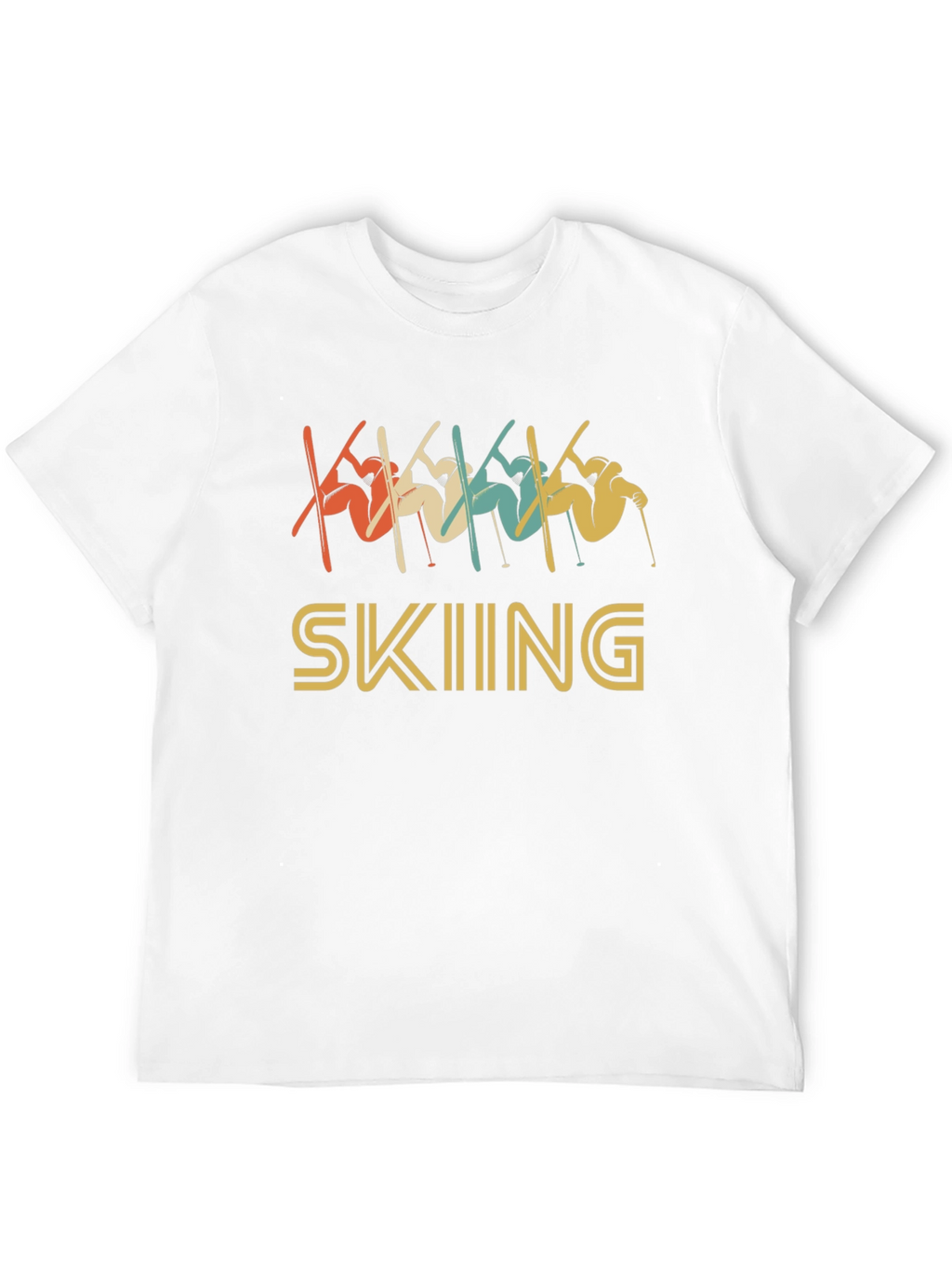 Retro Skiing Graphic T-Shirt