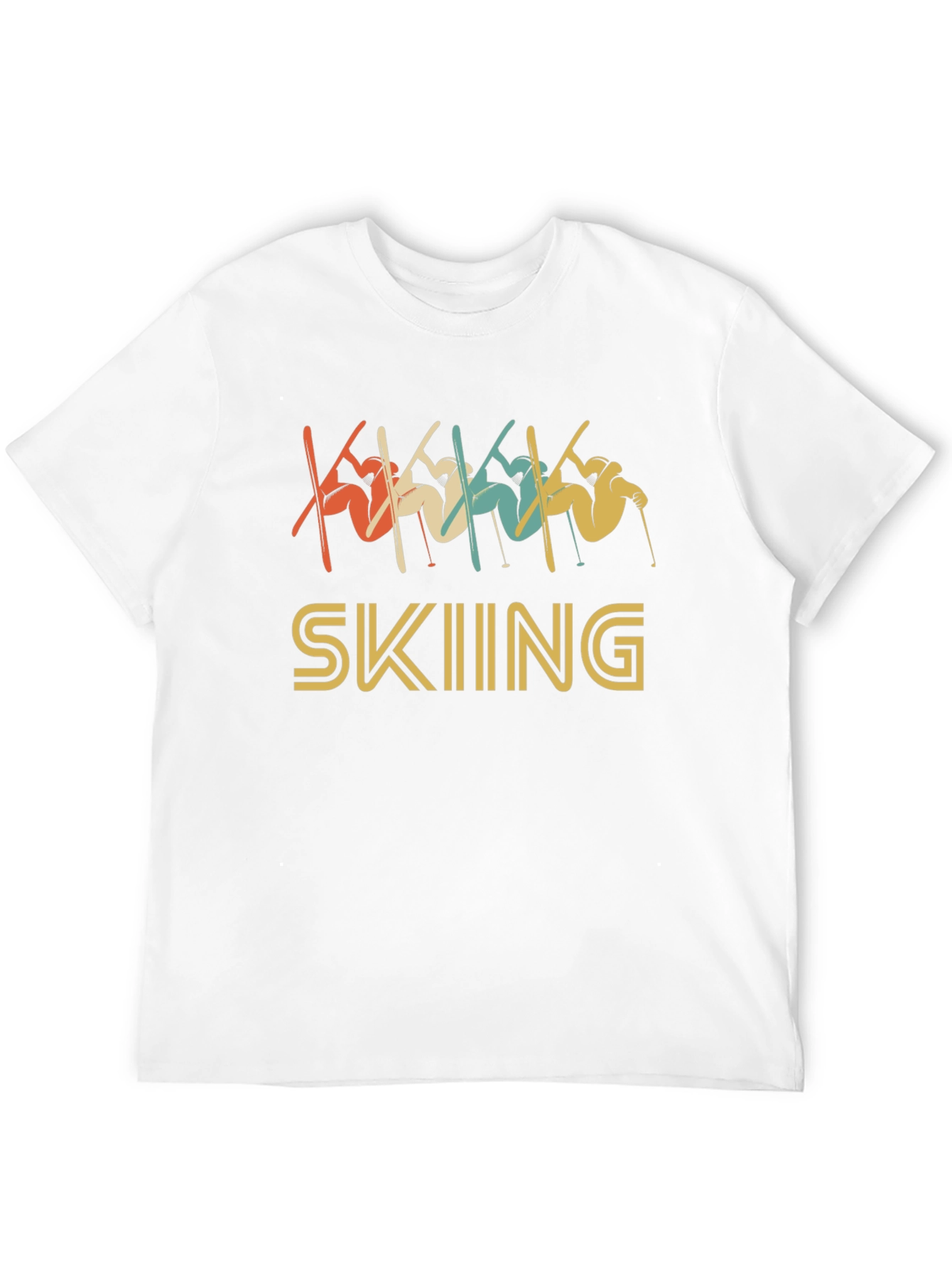 Retro Skiing Graphic T-Shirt