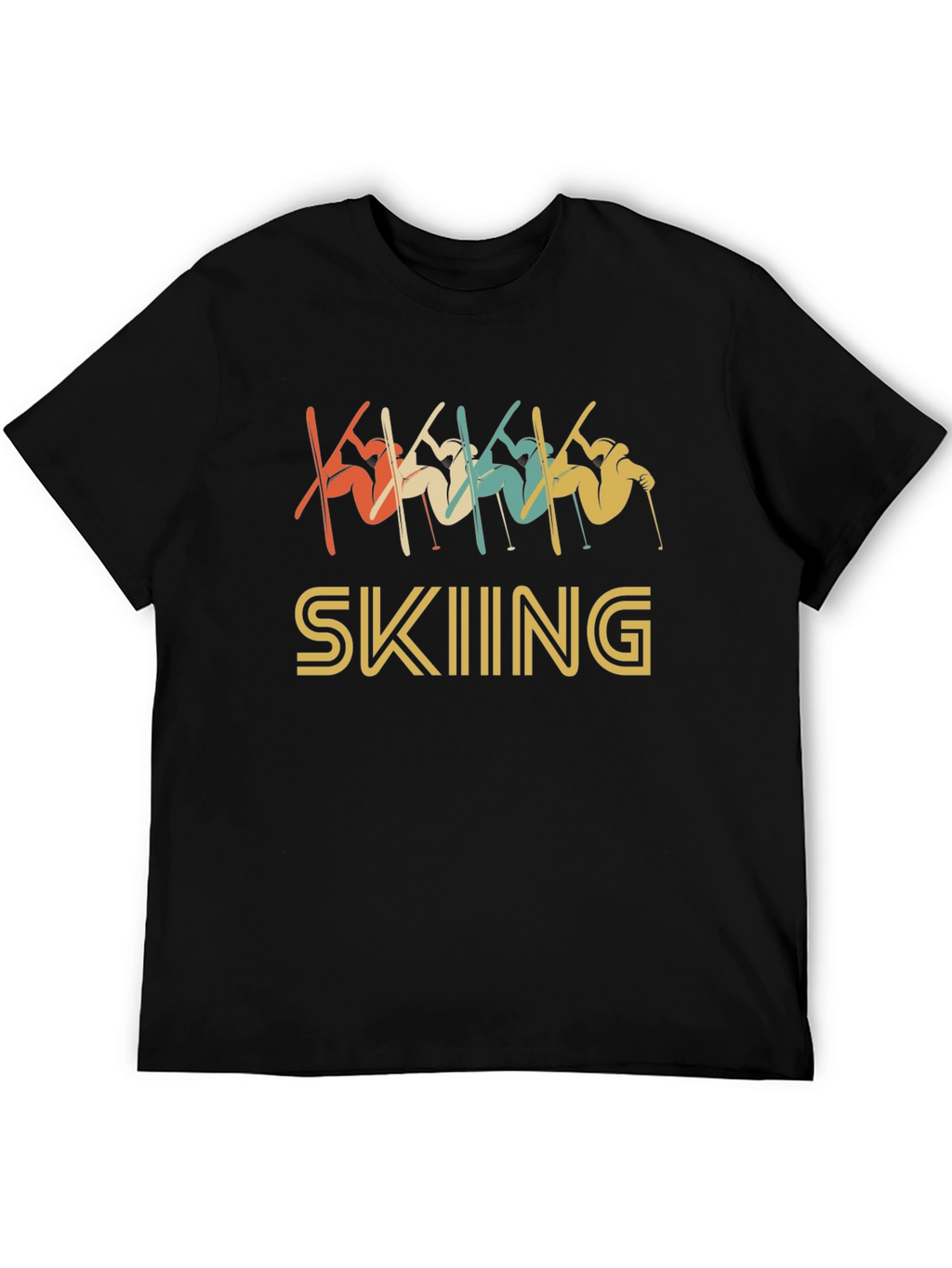 Retro Skiing Graphic T-Shirt