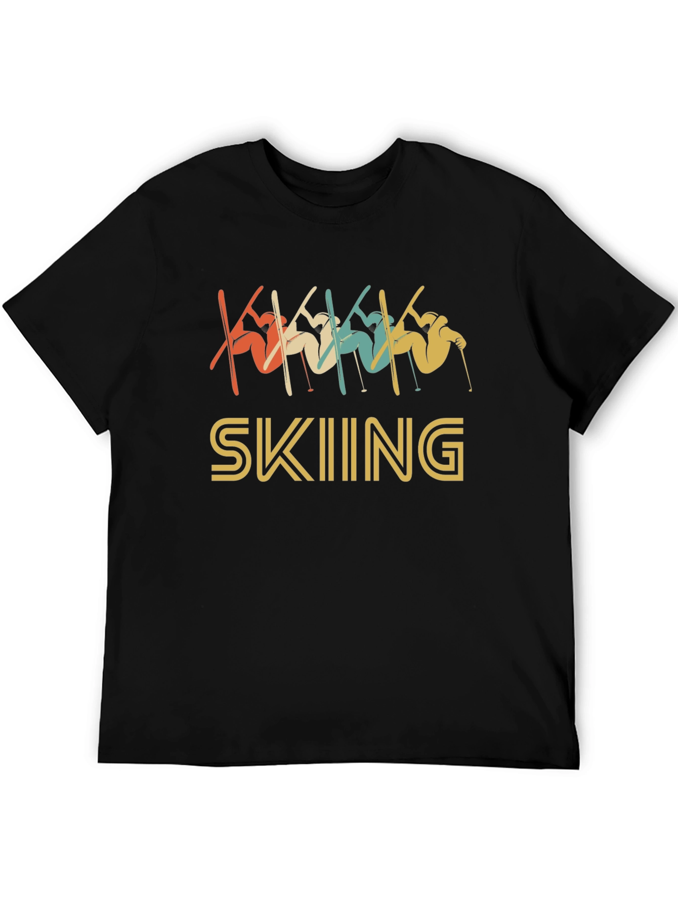 Retro Skiing Graphic T-Shirt