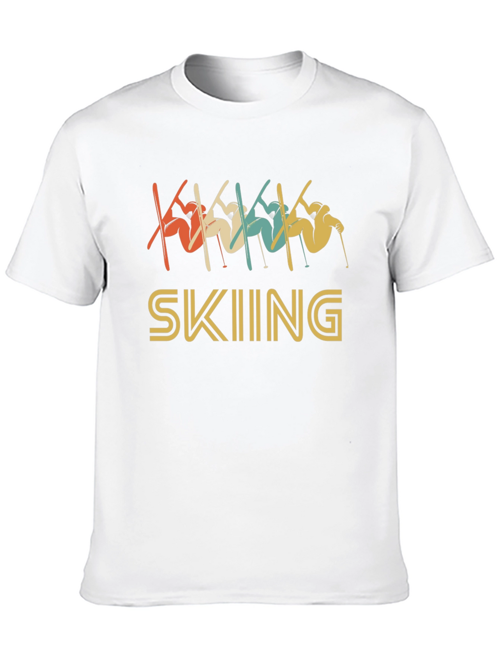 Retro Skiing Graphic T-Shirt