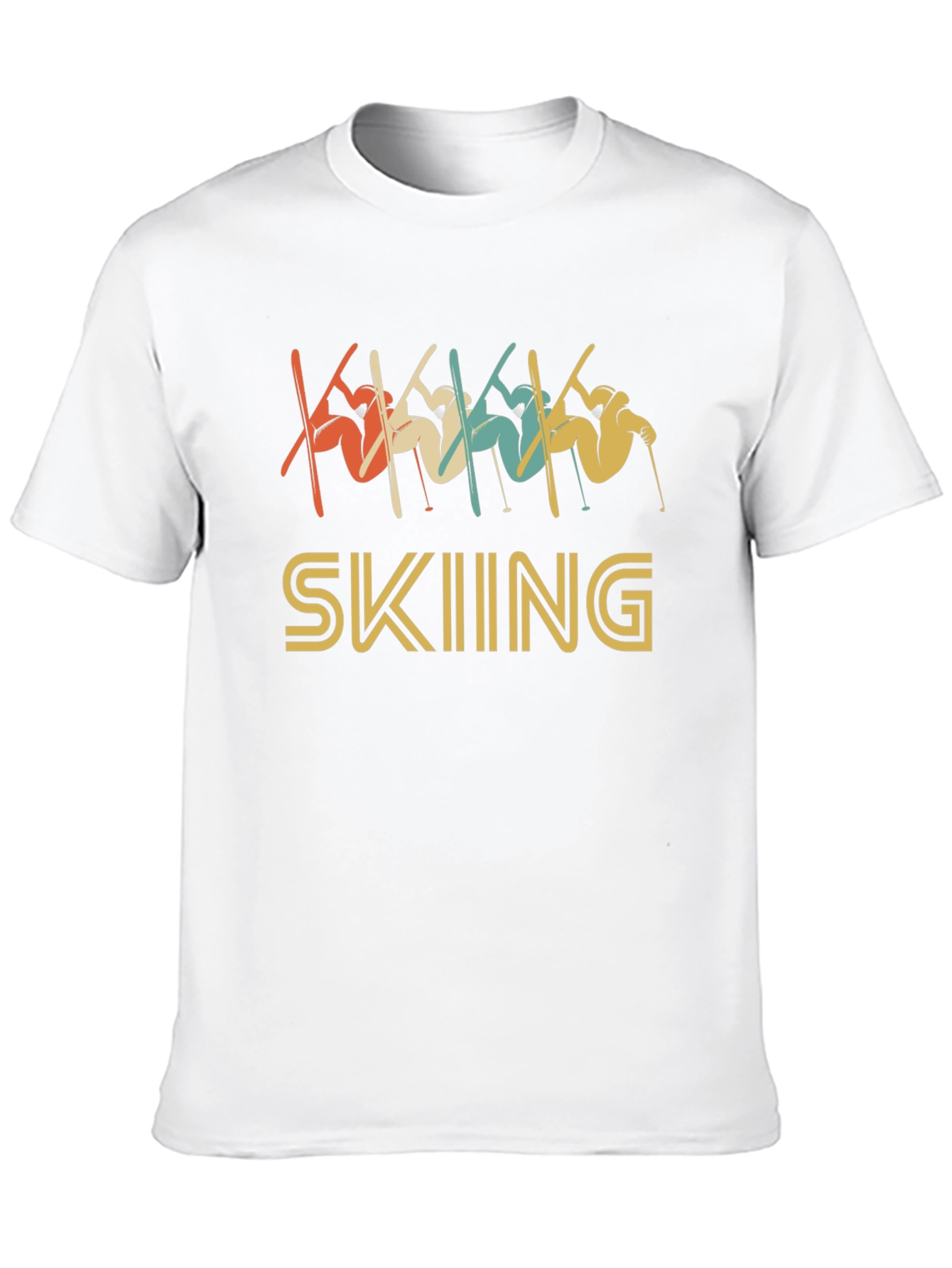 Retro Skiing Graphic T-Shirt