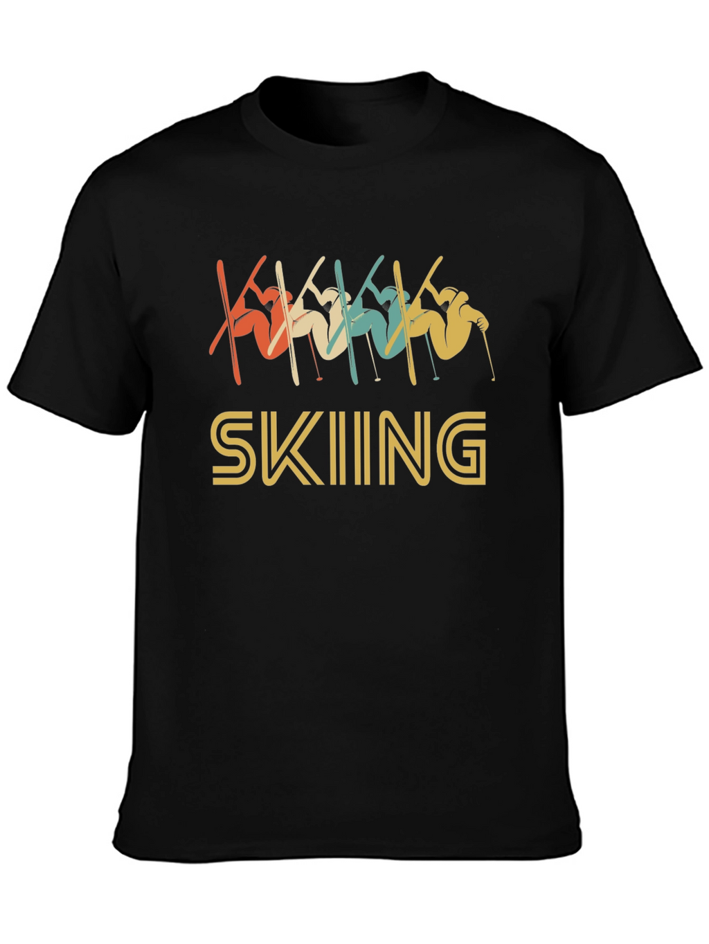 Retro Skiing Graphic T-Shirt
