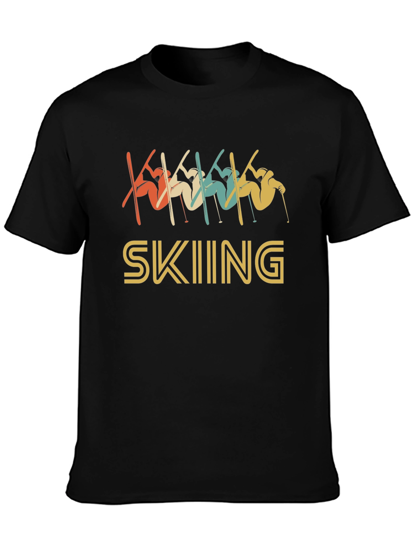 Retro Skiing Graphic T-Shirt