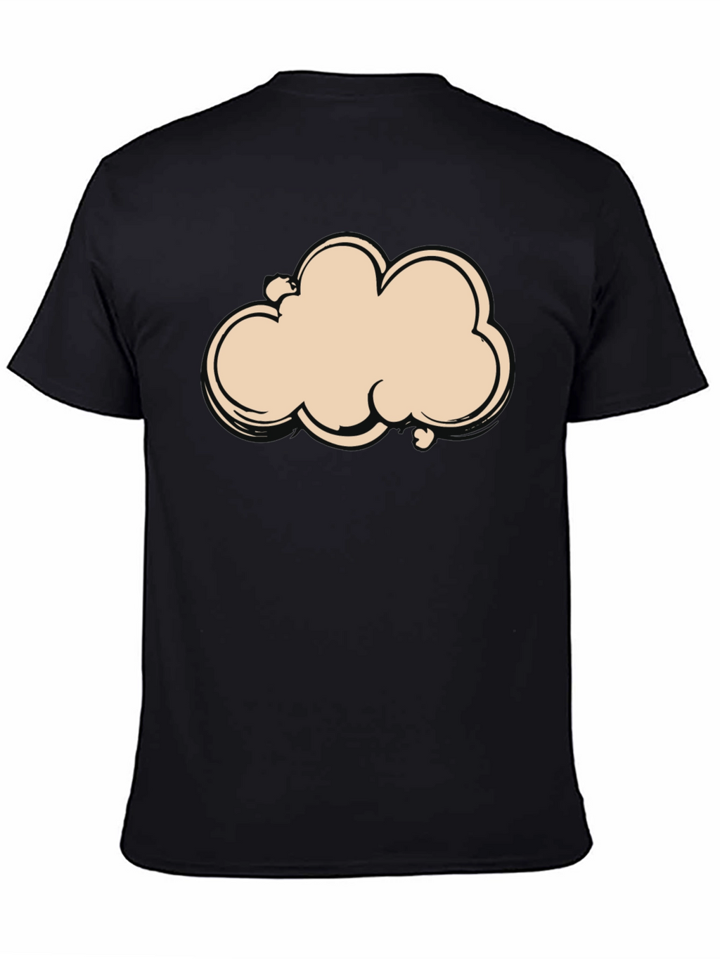 Cloud Graphic Tee - Black Cotton T-Shirt