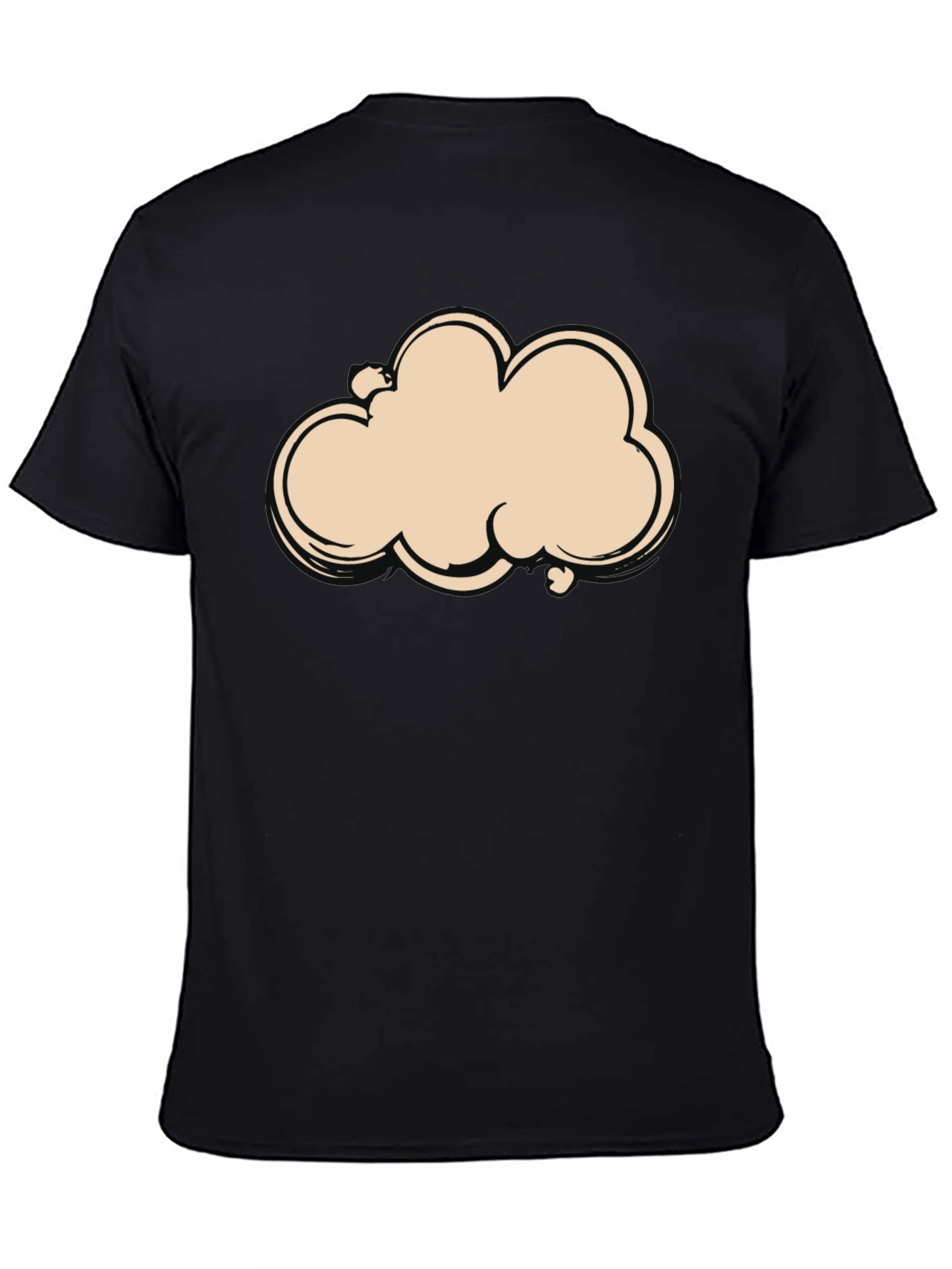 Cloud Graphic Tee - Black Cotton T-Shirt