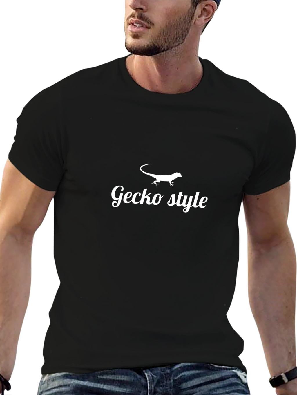 Gecko Style Black T-Shirt
